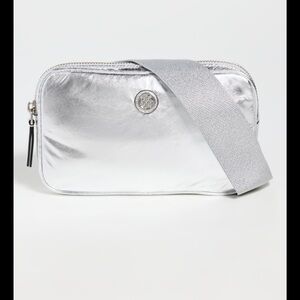 Tory Burch Metallic Silver Crossbody Bag